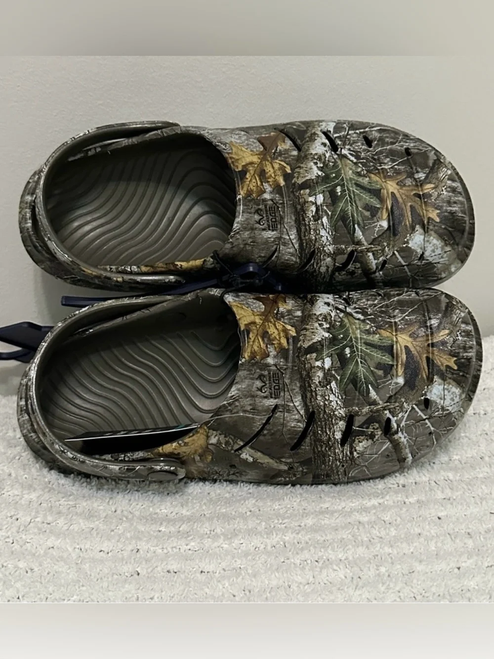 Rugged Shark Kids Camouflage Slip-On Eva Clogs - Green/Brown